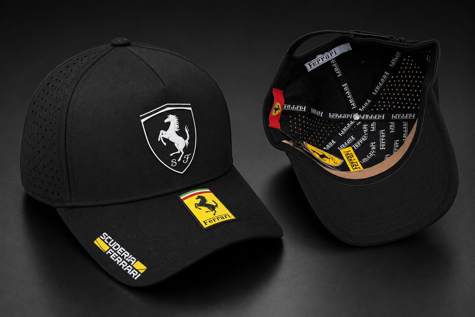Ferrari Perforated Cap — Black